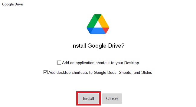 Install and set-up Google Drive client for Mac